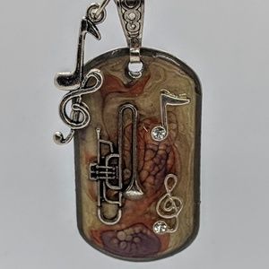 Jazz Band Dog Tag Necklace